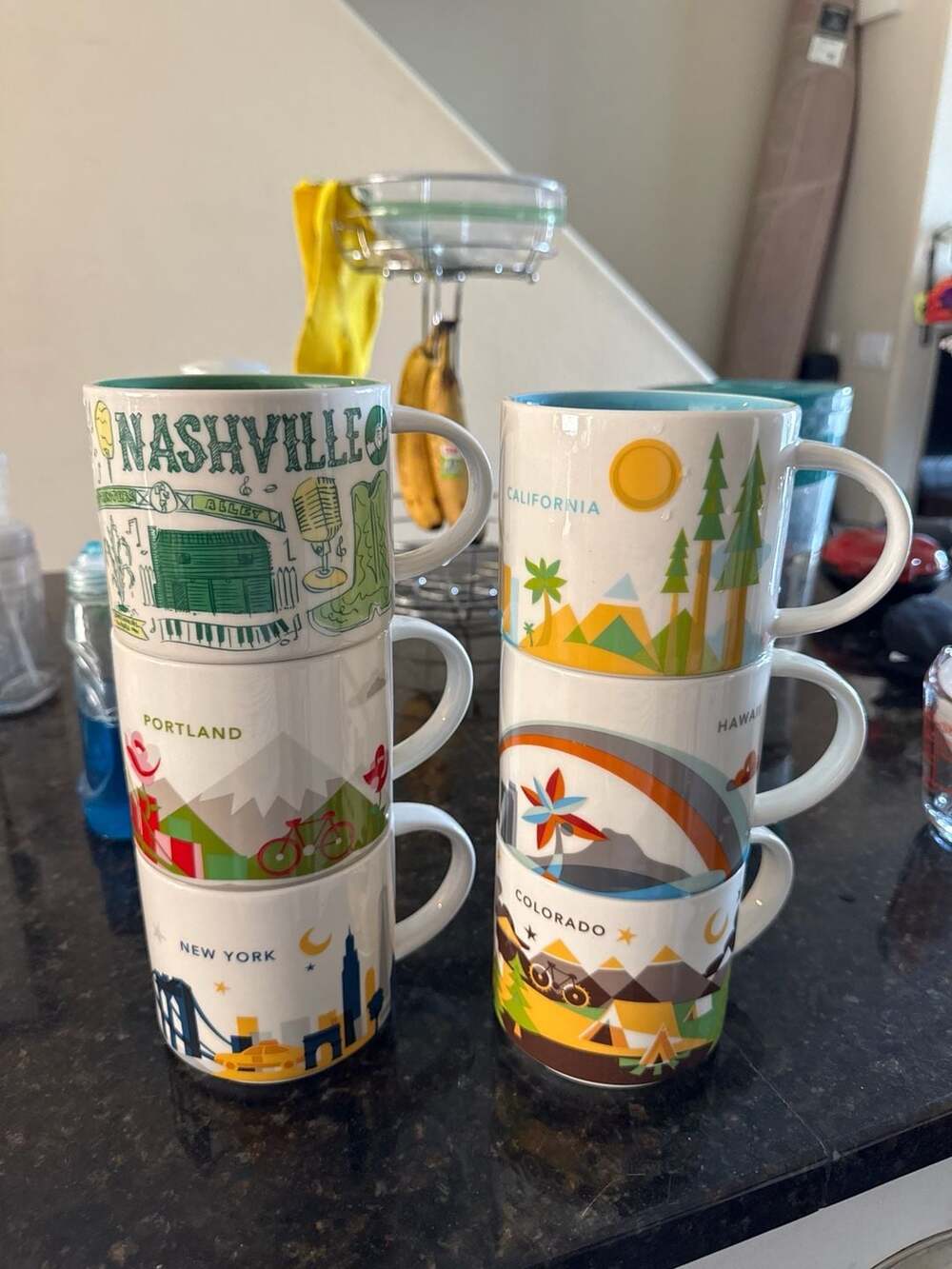 Starbucks Coffee Mugs Been There & You Are Here Series (Nashville, Portland, New